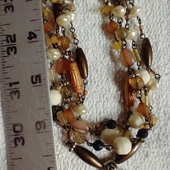 Sp Avon brown beaded crystal necklace - Picture 2 of 6